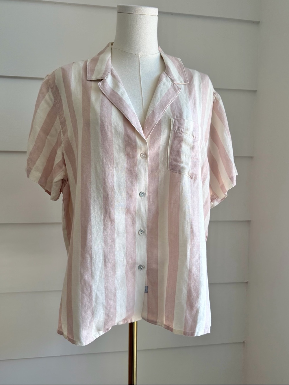 Rails Zuma Short Sleeve Shirt in Petal Stripe size L - Picture 4 of 10
